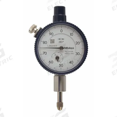 MITUTOYO Dial Indicator: 0 in to 0.25 in, Inch, Back Plunger, 0.001 in Accuracy - Continuous Reading Flat Back Dial Indicators