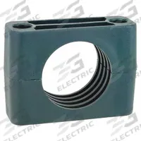 ZSI Vibration-Dampening Beta Clamp: Ribbed Bore, Steel Clamp, Polypropylene Cushion, For 1 Lines (MPN S1007S)