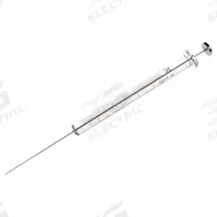 HAMILTON Chromatography Syringe: 25 ul Capacity - mL, Microliter, Borosilicate Glass, PTFE, Cemented (MPN 80400). Key specifications — Attachment Type: Cemented; Plunger Material: Stainless Steel; Needle Point Style: 2; Needle Type: Cemented; Sterile/Non-Sterile: Sterile; Tip Material: PTFE; Barrel Material: Borosilicate Glass; Brand: HAMILTON.