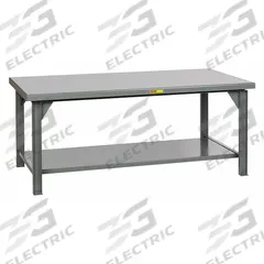 LITTLE GIANT Workbench: Fixed Ht, Steel, 72 in x 36 in, 15,000 lb Overall Load Capacity, Gray (MPN WX-3672-34). Key specifications — Brand: LITTLE GIANT.