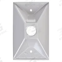 BELL Cluster Cover: Die-Cast Aluminum, Weatherproof Cluster, 1 Gangs, 4 5/8 in Overall Ht, 3R, Gray (MPN 5186-0). Key specifications — Brand: BELL; Color: Gray; Compatible with Product Type: Weatherproof Cluster; Mounting Orientation: Vertical.
