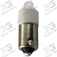 EATON Compact LED Bulb: LED, Miniature Bayonet (BA9s), (T) Tubular, T3-1/4, 60V AC/DC, 0.63 W Watt (MPN E22LED060WN). Key specifications — Light Color: White; Voltage: 60V AC/DC; Brand: EATON; Bulb Shape: T3-1/4.