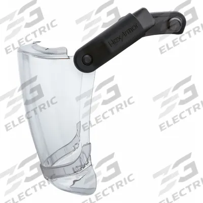 HEXARMOR Face Shield: Anti-Fog/Scratch-Resistant, Dielectric/Reusable, Clear - Hexarmor Face Shield Assemblies for Hard Hats