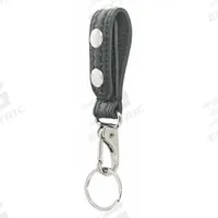 HEROS PRIDE Key Holder: Black, Leather, Basket Weave, 6 1/4 in x 29 mm, Snap Closure (MPN 1487WN). Key specifications — attr188437: Black; attr188438: Leather; attr188431: Key Pouch.