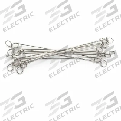 APPROVED VENDOR Bale Ties: Oiled, 16 ga Wire Gauge, 0.062 in Wire Dia, 5 in Lg, Stainless Steel - Double-Loop Wire Ties