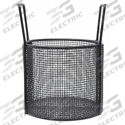 MARLIN STEEL WIRE PRODUCTS Parts Washer Basket: Round, Steel, Black, 8 in Basket Ht - Round Parts Washer Baskets