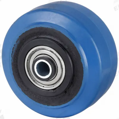 APPROVED VENDOR Caster Wheel: 4 in Wheel Dia., 2 in Wheel Wd, Rubber, 400 lb Load Rating - Nonmarking Rubber Tread on Plastic Core Wheels