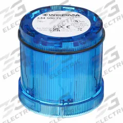 WERMA Tower Light Module: Steady, 24V AC/24V DC, Blue, 70 mm Overall Dia, 66 mm Overall Ht, 64450075. Key specifications — Brand: WERMA; Compatible with Series: KombiSIGN 71; Lens Color: Blue; Operating Voltage: 24V AC; Manufacturer Part Number: 64450075.