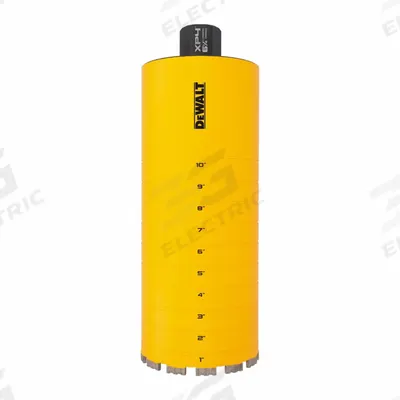 DEWALT Core Bit: 6 1/4 in Core Dia, 14 in Max Drilling Dp - Diamond-Tipped Core Bits for Wet Coring