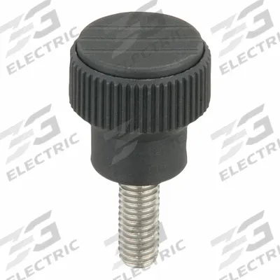 KIPP Hand Knob: Knurled, Plastic w/ SS Thread, M8 Thread, 20 mm Thread Lg, 26 mm Dia - Knurled Knobs with Threaded Stud