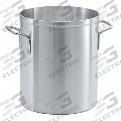 VOLLRATH Stock Pot: 32 qt Capacity, Aluminum, 4.1 mm Gauge, NSF Certified, Welded Handle - Stock Pots