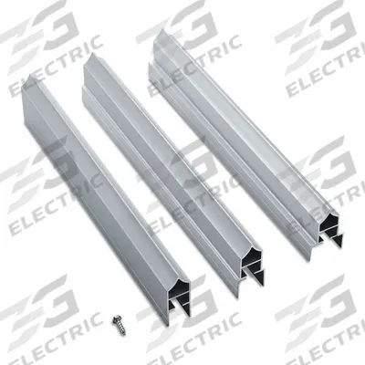 ASI GLOBAL PARTITIONS Headrail: Aluminum/Stainless Steel, Aluminum, 98 in Overall Ht - Headrails & Parts for Bathroom Partitions