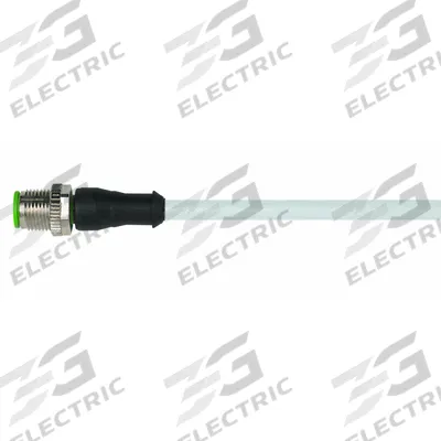 MURRELEKTRONIK Cordset: M12 Male Straight X Bare Wire, 5 Pins, Gray, PUR, 3 m Cable Lg - Single-Ended Cordsets with PUR Jacket for Twisting Applications