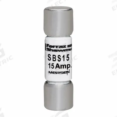 MERSEN Fuse: SBS Series, Midget, Fast-Acting, 15 A, 600 V AC, 13/32 in x 1 3/8 in - Fast-Acting Cylindrical Fuses