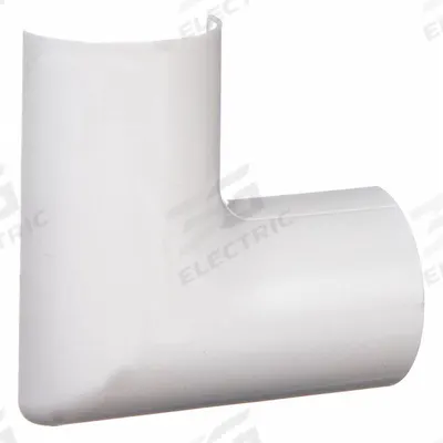 D-LINE 90 Degree Flat Elbow: 1 1/4 in Wd, 1/2 in Ht, Plastic - 90 Degree Elbows for Nonmetallic Single-Channel Raceways