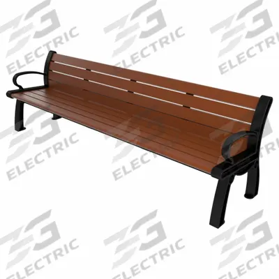 ULTRASITE Heritage Outdoor Bench: Heritage, 96 in Overall Lg, 30 in Overall Ht, Brown - Vandal Resistant Resinwood Benches