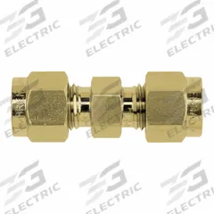 BRENNAN INDUSTRIES Compression Fitting Union: 3/16 in OD x 3/16 in OD Size, Tube x Tube, Brass (MPN N2403-03-03-B). Key specifications — Compatible Fitting Brands: Gyrolok; Brand: BRENNAN INDUSTRIES; Series: N2403.
