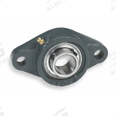 DAYTON 2 Bolt Flange Bearing: Radial Ball, 3/4 in Bore, Cast Iron, Set Screws - General Purpose Flange-Mount Ball Bearings