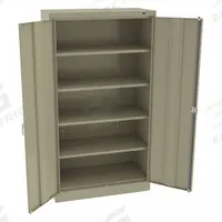 TENNSCO Storage Cabinet: 36 in x 18 in x 66 in, Swing Handle & Keyed, 24 ga Panel Thick, Frame, Tan (MPN 6618DHSD). Key specifications — Cabinet Color: Sand; Method of Construction: Welded; Base Type: Frame; Assembled: Assembled; Mobility: Stationary; Adjustable Shelves: Adjustable; Cabinet Finish: Powder Coated; Cabinet Material: Steel.