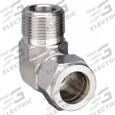 PARKER Compression Fitting Elbow: 1 in OD x 1 in Pipe Fitting Size - Double-Ferrule Stainless Steel Fittings