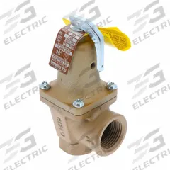 WATTS Pressure Relief Valve: FNPTF x FNPTF, 3/4 in x 1 in, Iron, 75 psi Max. Op Pressure (MPN F382456). Key specifications — Brand: WATTS.