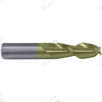CLEVELAND Square End Mill: Carbide, ZrN Coated, 2 Flute, 3/8" Mill Dia, 1-1/2" LOC, 4" OAL (MPN C84013)