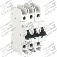 EATON IEC Miniature Circuit Breaker: 30 A Amps, 48/96V DC, 10kA at 277/480V AC, Screw Clamp, D (MPN FAZ-D30/3-NA). Key specifications — DC Voltage Rating: 48/96V DC; Max. AIR Rating: 10kA at 277/480V AC; Terminal Connection: Screw Clamp; Series: FAZ-NA; Brand: EATON.