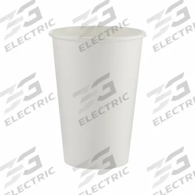 DIXIE Disposable Hot Cup: 16 oz Capacity, White, Paper, Unwrapped, Patternless - Paper Hot Cups
