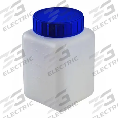 DYNALON Graduated Bottle: 500 mL, 16.9 fl oz, HDPE, Natural, Rectangular, Closure Included - HDPE Rectangular Lab Bottles