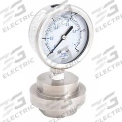 KODIAK Pressure Gauge with Diaphragm Seal: 0 psi to 15 psi, KC301/DSM35LP, 2 1/2 in Dial, Bottom, 4X (MPN KC301L2515/DSM3512LP). Key specifications — Brand: KODIAK; Gauge Case Liquid: Glycerin; Seal Fill Liquid: Mineral Oil; Gauge Case Material: 304 Stainless Steel; Seal Lower Housing Material: 316 Stainless Steel; Accuracy: ±1.60%; Gauge Wetted Parts: Stainless Steel.