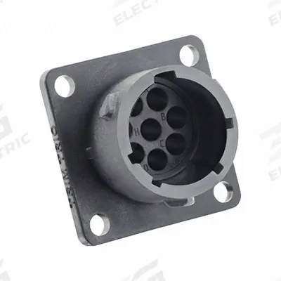 SOURIAU Electrical Connector: Trim Trio UTSX 12, Square Flange Receptacle, 8 Contacts - Trim Trio UTSX Harsh Environment Circular Connectors