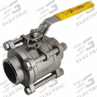 APPROVED VENDOR Manual Two-Way Ball Valve: 1 1/2 in, 316 Stainless Steel, Straight Valve Body, RPTFE (MPN 06Q031B04112). Key specifications — Brand: APPROVED VENDOR; Handle: Locking Lever.