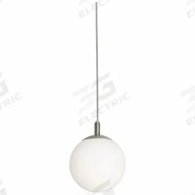 AFX INC. Pendant: 11 3/4 in Dia, 11 3/4 in Ht, Satin Nickel, 60 W, 120V AC - Loretto Pendant Lights