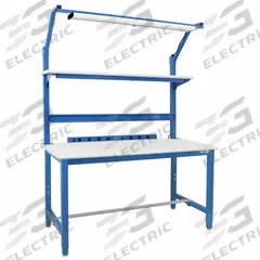BENCHPRO Workbenches: Adj Ht, Laminate, 72 in x 30 in, 6,600 lb Overall Load Capacity, Blue (MPN KFC-6). Key specifications — Brand: BENCHPRO; Height Adjustability: Adjustable Height.