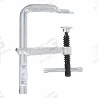 BESSEY Bar Clamp: Light Duty, Sliding T Handle, 4 in Jaw Opening - Max, 550 lb Clamping Force, F (MPN GS12-8K). Key specifications — attr668287: Bar Slide; attr668283: Swivel; attr663925: BESSEY.