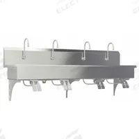 SANI-LAV Wash Station: 4 Stations, 8 in Bowl Dp, 77 in Bowl Lg, 16 1/2 in Bowl Wd, Faucet Included (MPN 58WSL). Key specifications — Includes Side Splash: Side Splash Not Included; Series: Stainless Steel Wash-Station; Brand: SANI-LAV.