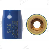 AMPCO Nonsparking Socket: SAE, 3/8 in Drive Size, 7/16 in Socket Size, 6-Point, Std, Plastisol (MPN ISS-3/8D7/16). Key specifications — attr1204292: Not Tether Capable; attr1204298: Plastisol; attr1204311: AMPCO.