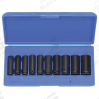 WESTWARD Impact Socket Set: 3/8 in Drive Size, Small Set (0-50 pieces) Set Size, 10 Pieces, SAE (MPN 4YP59). Key specifications — attr1204251: WESTWARD; attr1215453: 3/8 in; attr1215454: 5/16 in to 7/8 in.