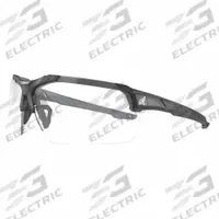 EDGE EYEWEAR Safety Glasses: Clear Lens, Half-Frame, Anti-Fog/Vapor Shield, Lightweight, Black Frame (MPN TC121VS). Key specifications — Brand: EDGE EYEWEAR; Frame Color: Black; Lens Color: Clear; Lens Type: Solid; Lens Properties: Advanced Anti-Fog.