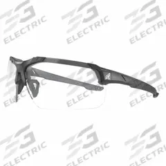 EDGE EYEWEAR Safety Glasses: Clear Lens, Half-Frame, Anti-Fog/Vapor Shield, Lightweight, Black Frame (MPN TC121VS). Key specifications — Brand: EDGE EYEWEAR; Frame Color: Black; Lens Color: Clear; Lens Type: Solid; Lens Properties: Advanced Anti-Fog.