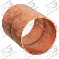 NIBCO Sweat Fitting Coupling: 5/16 in CTS x 5/16 in CTS, Cup x FTG, Dimple Center Stop, Wrot Copper (MPN 600-5/16)