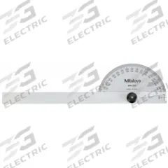 MITUTOYO Manual-Reading Protractor: 6 in Blade Lg, 0°to 180°, 1° Graduations, Steel, 6 in (MPN 968-202). Key specifications — attr1182193: Steel; attr1182195: 6 in; attr1182198: 1°; attr1182218: MITUTOYO.