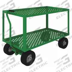 APPROVED VENDOR Wagon Truck: 1,000 lb Cap, 48 in L x 24 in W x 11 3/8 in H Deck, T-Shaped, Green (MPN GT5WT-2448-2-10PN-83T). Key specifications — Brand: APPROVED VENDOR; Color: Green.