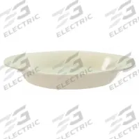 CRESTWARE Rarebit: 12 oz Capacity, 1 1/2 in Overall Dp, 5 1/4 in Overall Wd, 10 3/8 in Overall Lg (MPN CM93). Key specifications — Material: Ceramic; Brand: CRESTWARE; Color: Bone White.