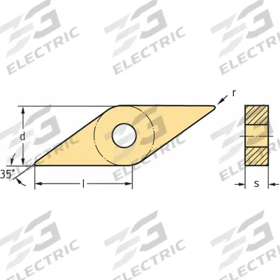 WALTER Diamond Turning Insert: VNMG333-MK5 WKK10S - Diamond Indexable Turning Inserts