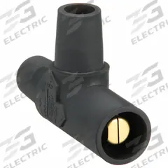 Tapping Tee: Female-Male-Female, Black, 600V AC/600V DC, 400 A, Series 16 (MPN HBLTBK). Key specifications — Brand: HUBBELL; Gender Configuration: Female-Male-Female.
