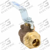 APOLLO Manual Two-Way Ball Valve: 3/8 in Size, Brass/Bronze, Straight, Sweat x Sweat, Two-Piece (MPN 77CLF20201A). Key specifications — Brand: APOLLO; Handle: Lever.