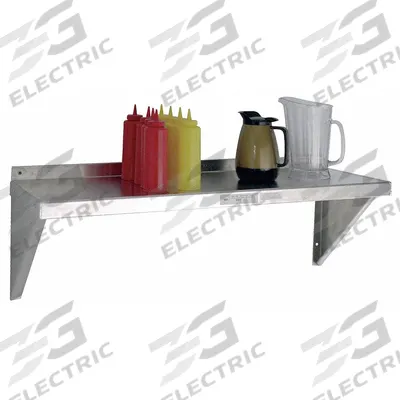 NEW AGE INDUSTRIAL Wall Shelf: 36 in x 15 in x 13 in, 36 in x 15 in, 300 lb Load Capacity - Aluminum Solid Wall-Mount Shelving