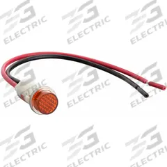DAYTON Raised Panel Light: 12 mm Panel Mounting Hole Dia, LED, Raised Head (MPN 22NY53). Key specifications — Brand: DAYTON; Electrical Connection: 6 in Wire Leads.