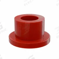 BUNTING BEARINGS Flanged Sleeve Bearing: PTFE, 3/16 in Bore, 5/16 in OD, 1/4 in Overall Lg, 5 PK (MPN BJ4F030502). Key specifications — Brand: BUNTING BEARINGS; Color: Red.